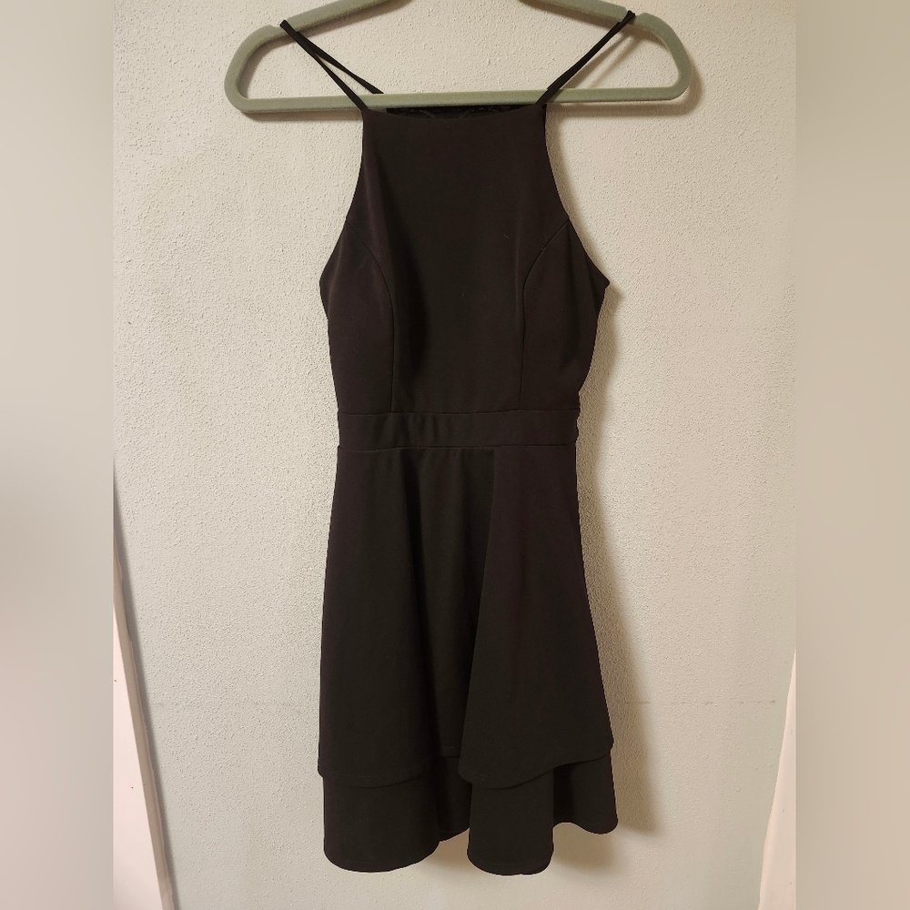 Black Open-Back Dress